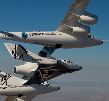 WhiteKnight2 i SpaceShip2 / Credits: Virgin Galactic