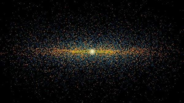 Grupa potencjalnie niebezpiecznych asteroid (PHA) stanowi wycinek grupy asteroid bliskich Ziemi (NEA). Orbity obiektów należących do grupy PHA przechodzą w odległości nawet 8 mln kilometrów od orbity naszej planety. Rezultaty z przeglądu NEOWISE wskazują, iż więcej obiektów z grupy PHA niż przypuszczano znajduje się w płaszczyźnie naszego Układu Słonecznego / Credits: NASA/JPL-Caltech