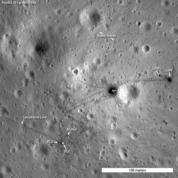 Obszar lądowiska misji Apollo 16 / Credits - NASA/GSFC/Arizona State University