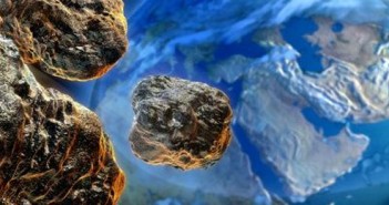 Fragmenty asteroidy zbliżające się do Ziemi - wizualizacja komputerowa / Credits: Thinkstockphotos