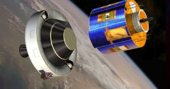 MSG-3 odłącza się od ostatniego członu rakiety nośnej - wizualizacja / Credits: ESA