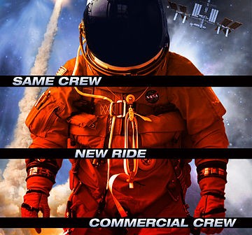 Plakat programu Commercial Crew Program (CCP) / Źródło: NASA