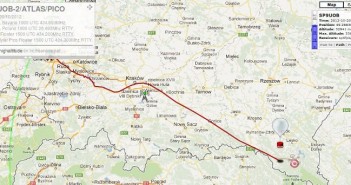 Ostatni kontakt z balonem BROL2 - 20.10.2012 / Credits - google maps, space near us
