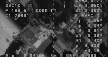 Tuż przed cumowaniem Progressa M-17M do ISS - 31.10.2012 / Credits - NASA TV