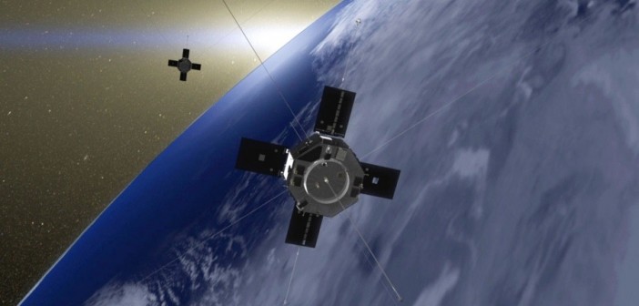Satelity RBSP - wizualizacja / Credits: NASA
