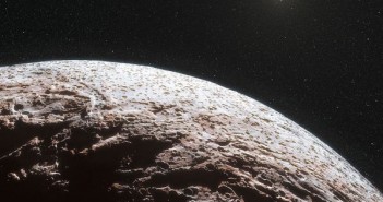 Artystyczna wizja powierzchni odległej od Słońca planety karłowatej Makemake / Credits: ESO/L. Calçada/Nick Risinger (skysurvey.org)
