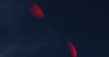 Obłoki litu wytworzone przez rakietę Terrier-Improved Orion, 29 stycznia 2013 / Credits: NASA