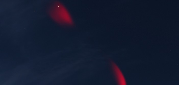 Obłoki litu wytworzone przez rakietę Terrier-Improved Orion, 29 stycznia 2013 / Credits: NASA