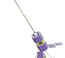 Satelita Goniec-M, o podobnej konstrukcji do serii Strela / Credits: NPO PM