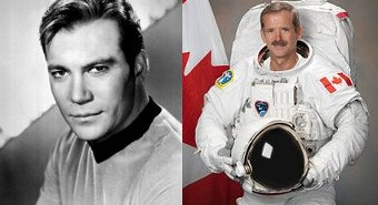 William Shatner i Chris Hadfield / Credits - public domain oraz NASA
