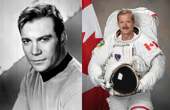William Shatner i Chris Hadfield / Credits - public domain oraz NASA