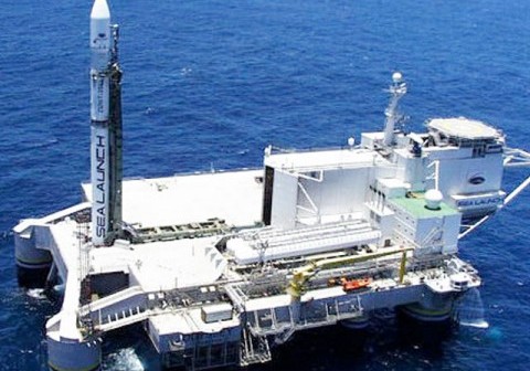 Rakieta Zenit-3SL na platformie Odyssey / Credits - Sea Launch