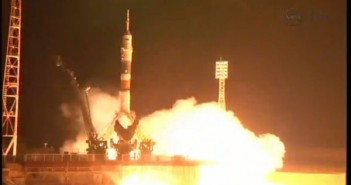 Start rakiety Sojuz-FG ze statkiem Sojuz TMA-08M / Credits: Prometeusz, Polskie Forum Astronautyczne, NASA TV