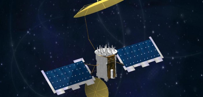 Wizualizacja satelity MUOS / Credits: Lockheed Martin