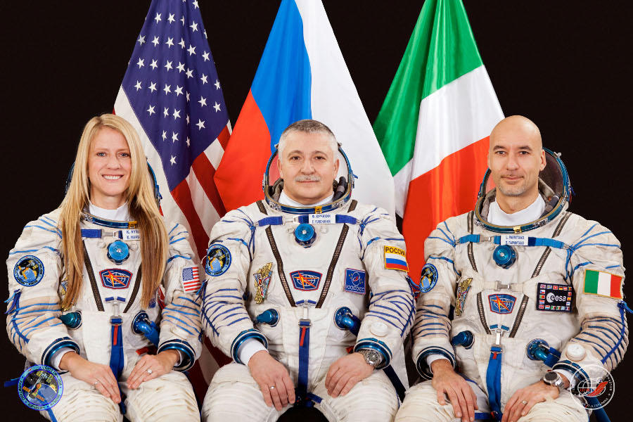 Załoga Sojuza TMA-09M: Karen Nyberg, Fiodor Jurczychin i Luca Parmitano