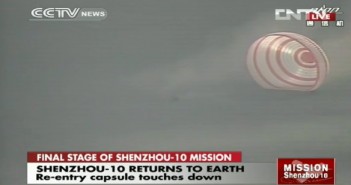 Lądowanie Shenzhou-10 / Credits - CCTV