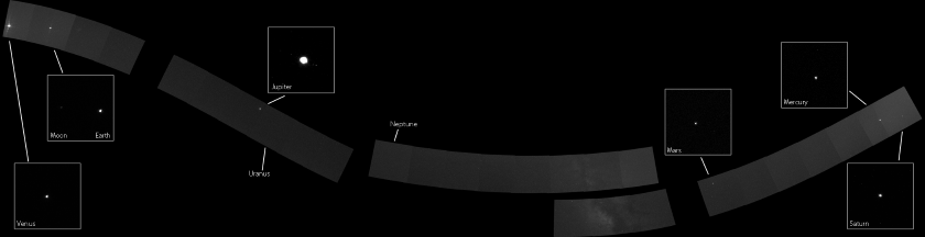 Układ Słoneczny w obiektywie sondy MESSENGER. Mozaika z listopada 2010 roku. / Credits - NASA / JHUAPL / Carnegie Institution of Washington