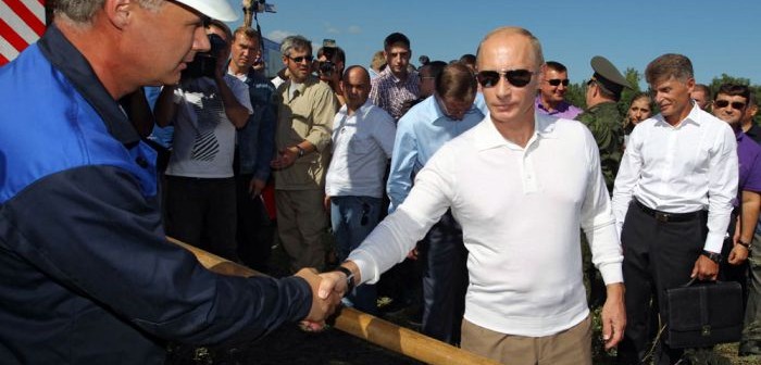 Władimir Putin wizytujący plac budowy kosmodromu Wostocznyj, rok 2010 / Credits: RIA Nowosti