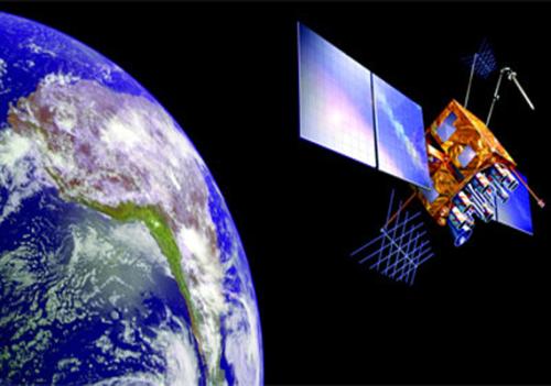 Wizja artystyczna satelity INSAT-3D / Credits: ISRO