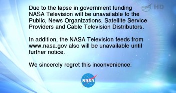Tak oto 1 października 2013 roku wyglądała NASA TV / Credits - NASA TV