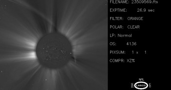 Obraz z 21:03 CET / Credits - NASA, ESA, SOHO, NRL, MPAe