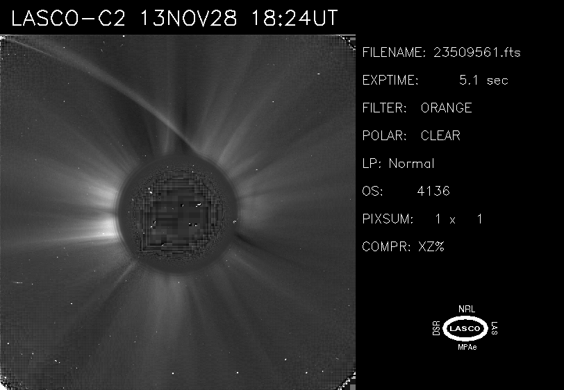 ISON, 18:24 UTC / Credits: NASA