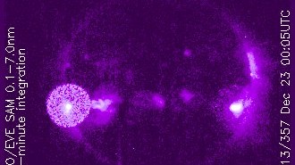 Rozbłysk klasy M1.3 z 23 grudnia / Credits - NASA, SDO