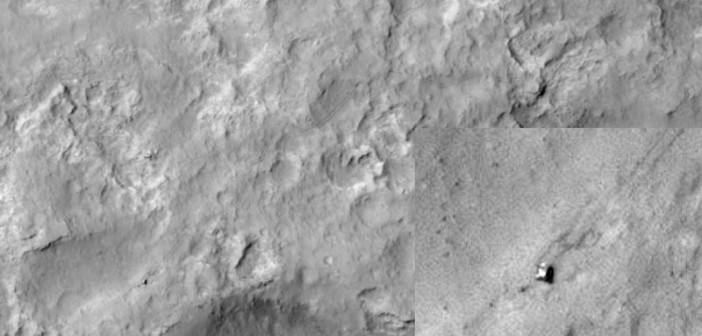 Łazik Curiosity na powierzchni Marsa / Credits: NASA/JPL/University of Arizona