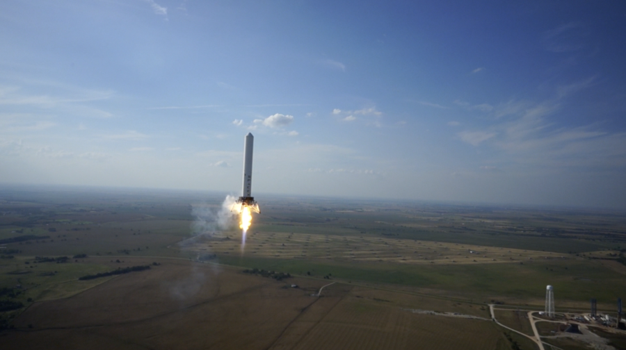 Lądująca rakieta badawcza Grasshopper