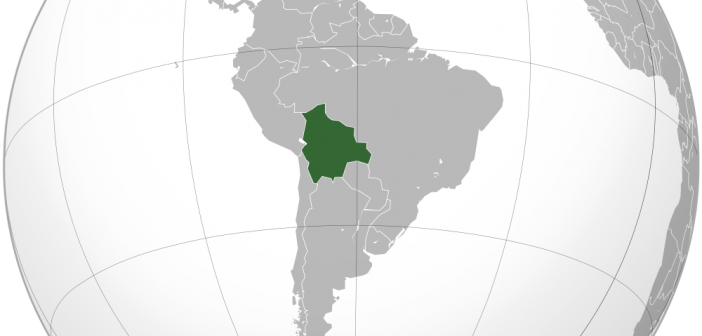Położenie Boliwii na mapie świata / Credits: Connormah, CC-BY-3.0