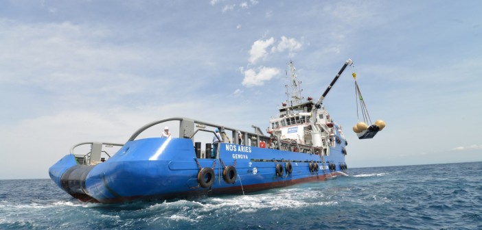 Wodowanie prototypu statku IXV. Wybrzeże Toskanii, 23 czerwca 2014 / Credits: NERI - Livorno (I)