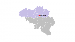 Leuven na mapie Belgii / Credits: Janneman, eusc, License: CC-BY-SA-3.0