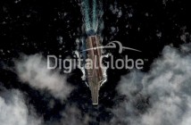 Chiński lotniskowiec sfotografowany przez satelitę DigitalGlobe / Credits: DigitalGlobe