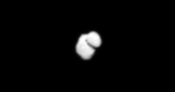 Interpolowane zdjęcie jądra komety 67P z kamery OSIRIS sondy Rosetta, 14 lipca 2014 / Credit: ESA/Rosetta/MPS for OSIRIS Team MPS/UPD/LAM/IAA/SSO/INTA/UPM/DASP/IDA