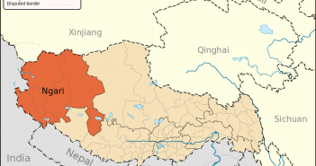 W Tybecie powstanie rezerwat ciemnego nieba Położenie prefektury Ngari na mapie Chin i Tybetu / Credit: Keithonearth, License: CC-BY-SA-3.0
