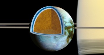 Wizualizacja warstwy wodnej na Tytanie / Credits - NASA
