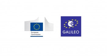 Logo Komisji Europejskiej i systemu Galileo / Credits: Komisja Europejska
