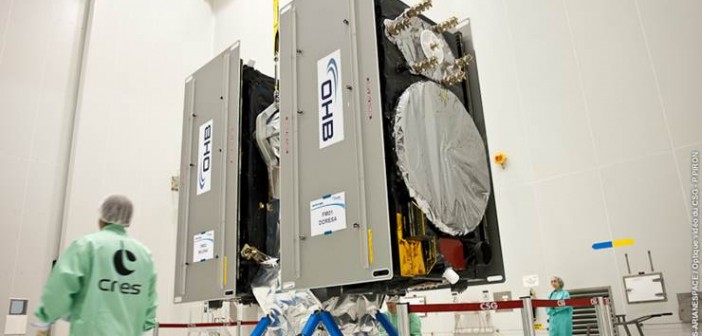 Montaż satelitów Galileo FOC-1 i 2 na wyrzutniku / Credit: ESA\Arianespace