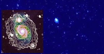 LOFAR: pierwsze obserwacje pobliskiej galaktyki Mapa radiowa galaktyki M51 wykonana przez LOFAR na częstotliwości 150 MHz. / Credit: © David Mulcahy et al., Astronomy & Astrophysics