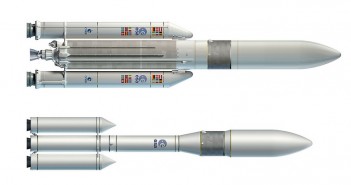 Ariane 5 ME i Ariane 6 - konkurencyjne projekty przyszłej europejskiej rakiety nośnej / Credit: ESA, Airbus