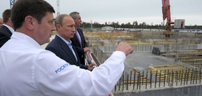 Władimir Putin wizytujący plac budowy kosmodromu Wostocznyj, 2 września 2014 / Credit: Biuro Prasowe i Informacyjne Prezydenta RF