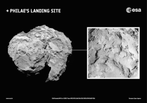 Obszar J - Agilkia - planowane miejsce lądowania Phiale / Credit: ESA