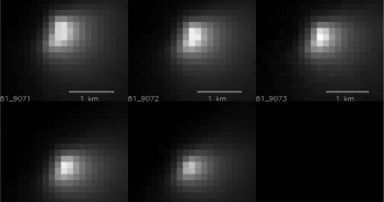 Jądro komety C/2013 A1 okiem instrumentu HiRISE orbitera MRO / Credits - NASA/JPL-Caltech/University of Arizona