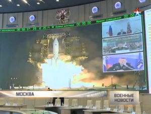 Centrum kontroli Roskosmos podczas startu pierwszej Angary A5, 23 grudnia 2014