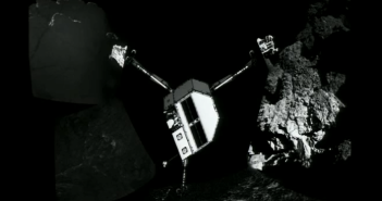 Pozycja Philae wnioskowana na podstawie zdjęć z CIVA - AGU 2014 / Credit: ESA/Philae/CIVA team