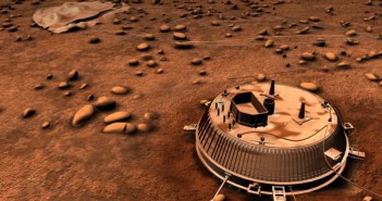 Wizja artystyczna lądownika Huygens na powierzchni Tytana / Credits: ESA