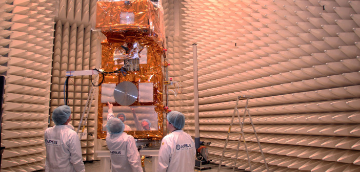 Sentinel-2A w trakcie testów kompatybilności elektromagnetycznej w Friedrichshafen
