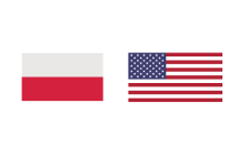 Flaga Republiki Polskiej i Stanów Zjednoczonych Ameryki