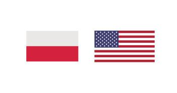 Flaga Republiki Polskiej i Stanów Zjednoczonych Ameryki