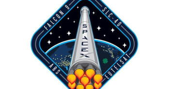 Logo startu Falcon 9 v1.1 z dwoma satelitami telekomunikacyjnymi / Credits - SpaceX